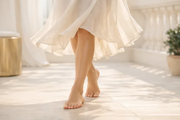 Tratamiento de la celulitis: piernas con piel lisa